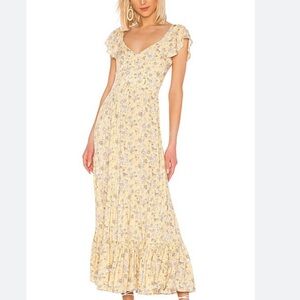 Floral Yellow Maxi Dress